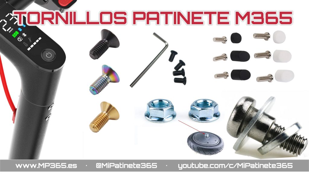 Listado de todos los tornillos del patinete Xiaomi M365 y otros