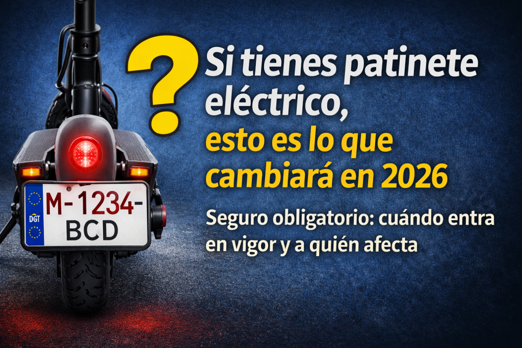 Matrícula y seguro obligatorio: la realidad de los patinetes en 2026